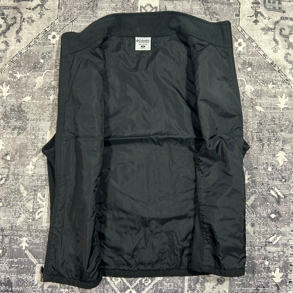 Columbia Women's Quilted Full Zip Fleece Side Vest Black Size M Camping Gorpcore - Picture 2 of 10